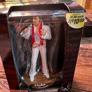 Elvis IS collectible ornament by Tevco standing with mic NIB